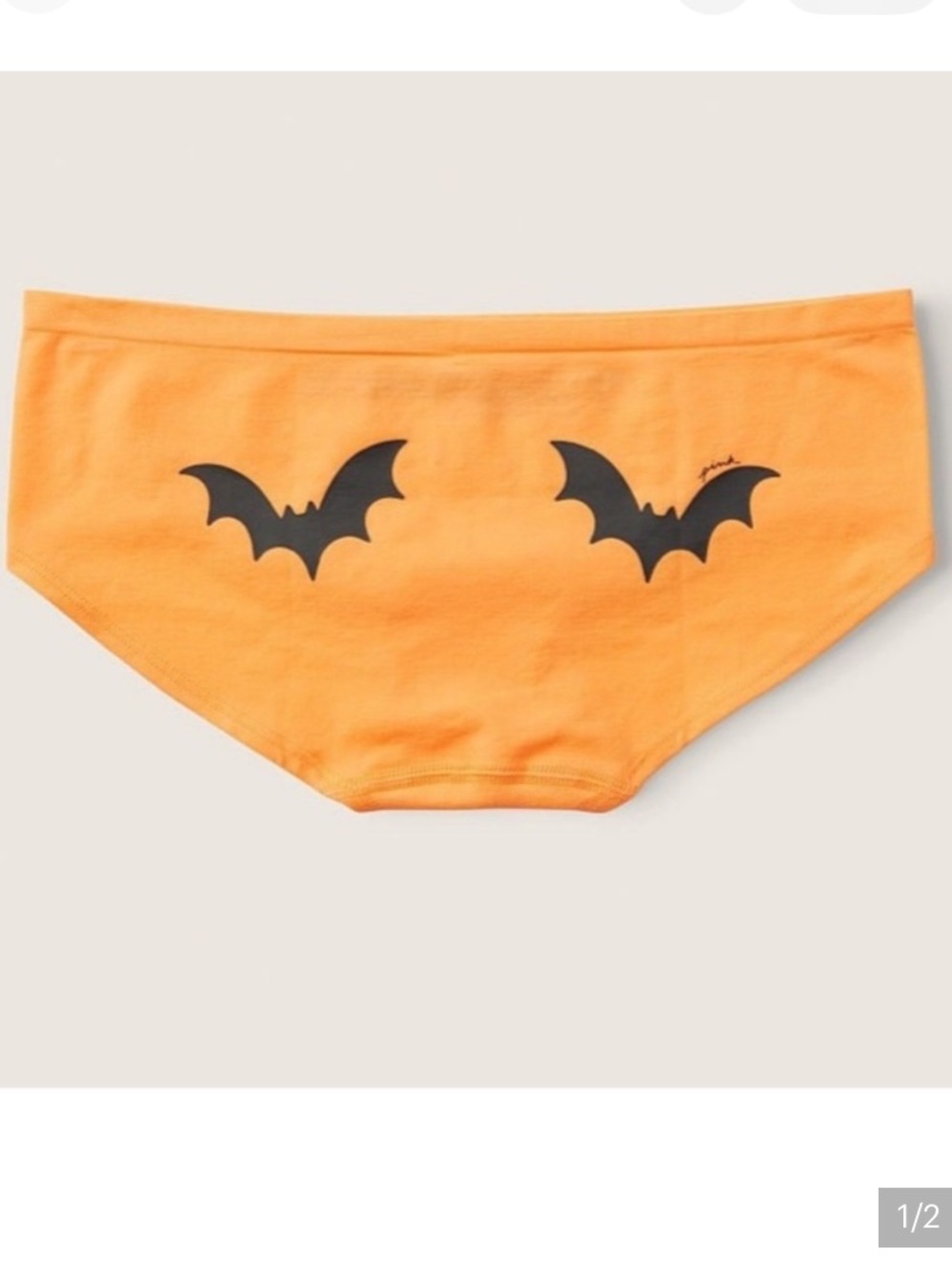 2022 Pink Victoria's Secret Halloween bat hipster panties